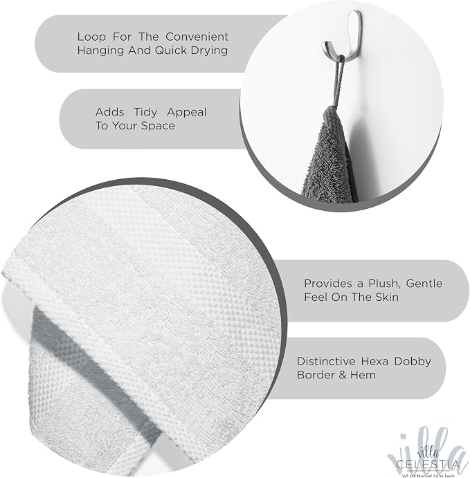 100% Cotton Wash Cloth for face & Body Set of 12, Sustainable, Highly Absorbent - Image 4