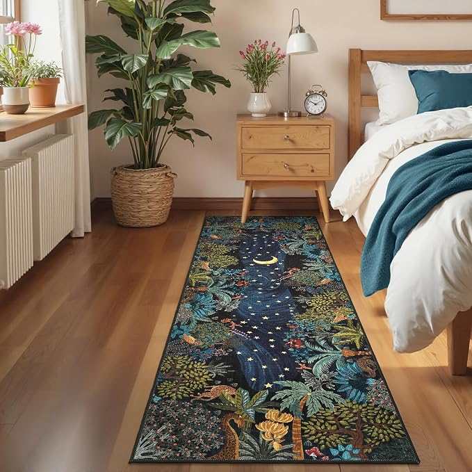 GarveeHome 2.5x8 Jungle Hallway Runner Rug, Soft Green Animal Long Kitchen - Image 7