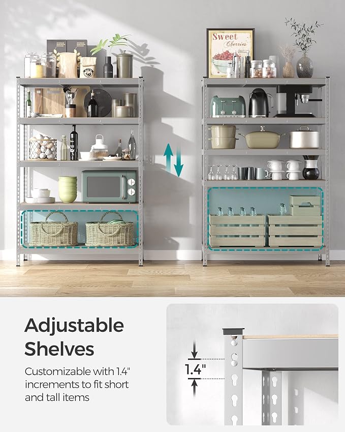 SONGMICS 5-Tier Storage Shelves, Load 2310 lb, Boltless Assembly, Adjustable - Image 5
