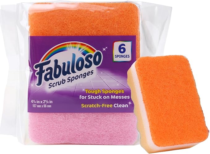 Fabuloso Scratch-Free Kitchen Dish Sponges, Rainbow Cellulose Scrubber Sponge by Colgate-PalmoliveCommercial