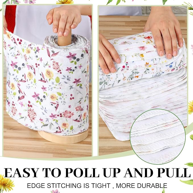 36 Pack Reusable Cleaning Cloths Washable Cotton Kitchen Dish Towels - Image 5