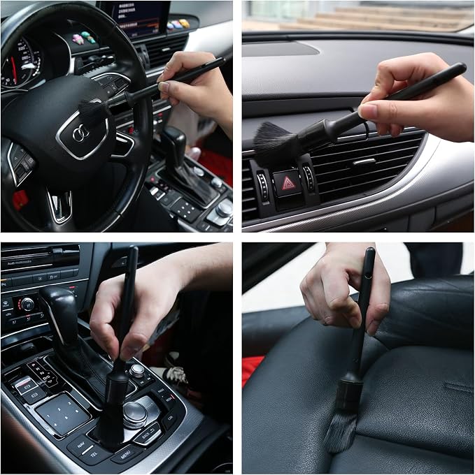 10pcs Detailing Brush Set, Including 5 car Cleaning Brush, 3 Wire Brush - Image 5
