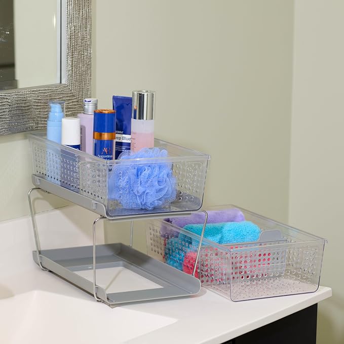 madesmart 2 Tier Organizer, Under Cabinet Storage - Image 6