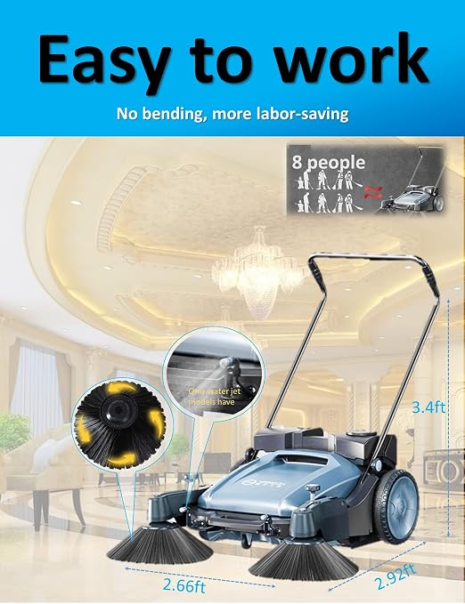 Walk Behind Floor Sweeper Manual, Industrial and Commercial Sweeper - Image 8