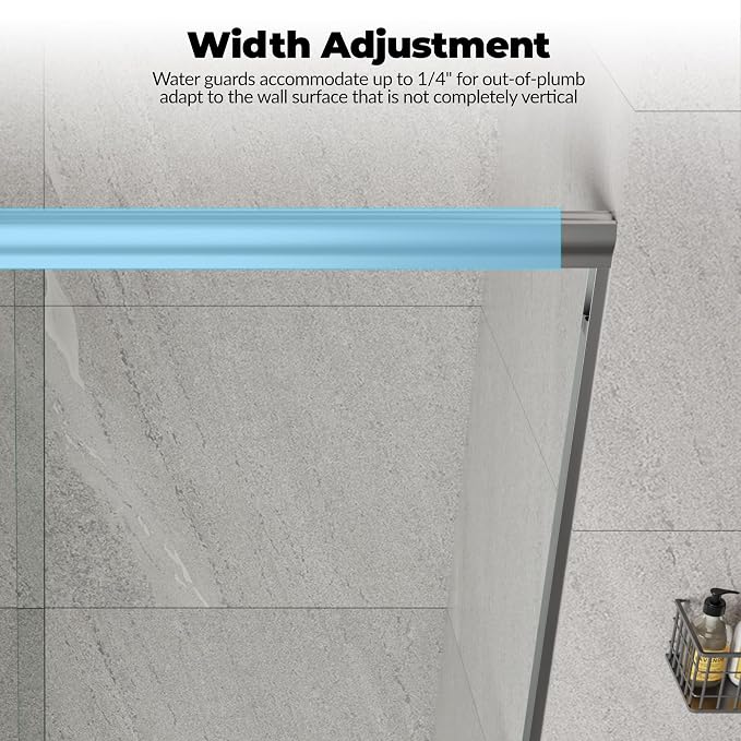 56"-60" W x 72" H Double Sliding Shower Door - Image 4