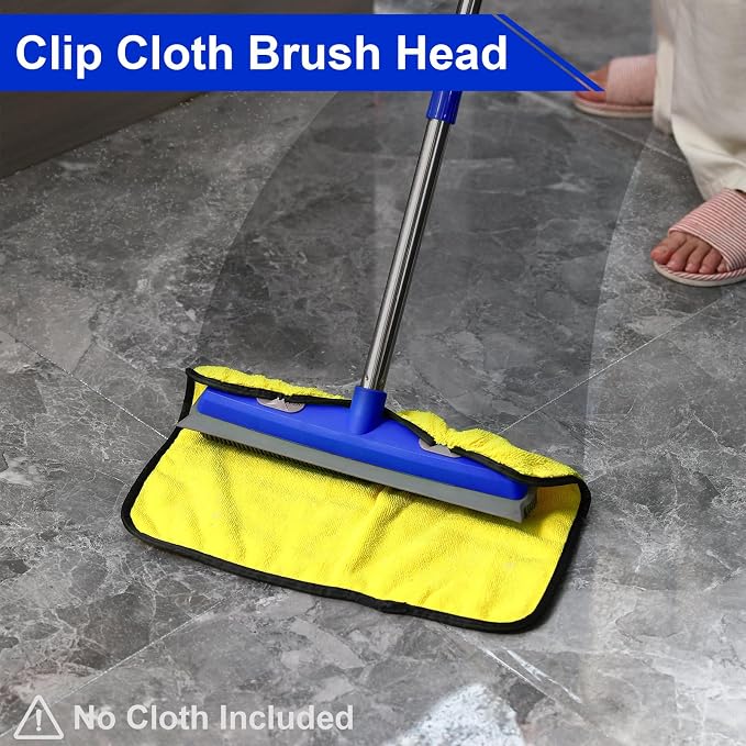 57" Rubber Broom for Pet Hair Removal, 2-in-1 Floor Brush & Squeegee, Extra - Image 2