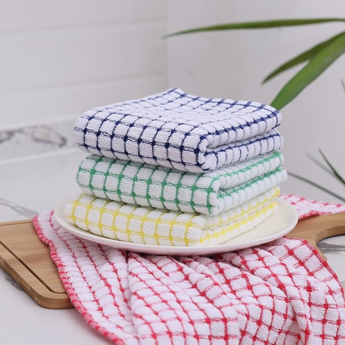 Kitinjoy Cotton 8 Pack Terry Kitchen Towels, 16 x 25 Inches Super Soft and - Image 7