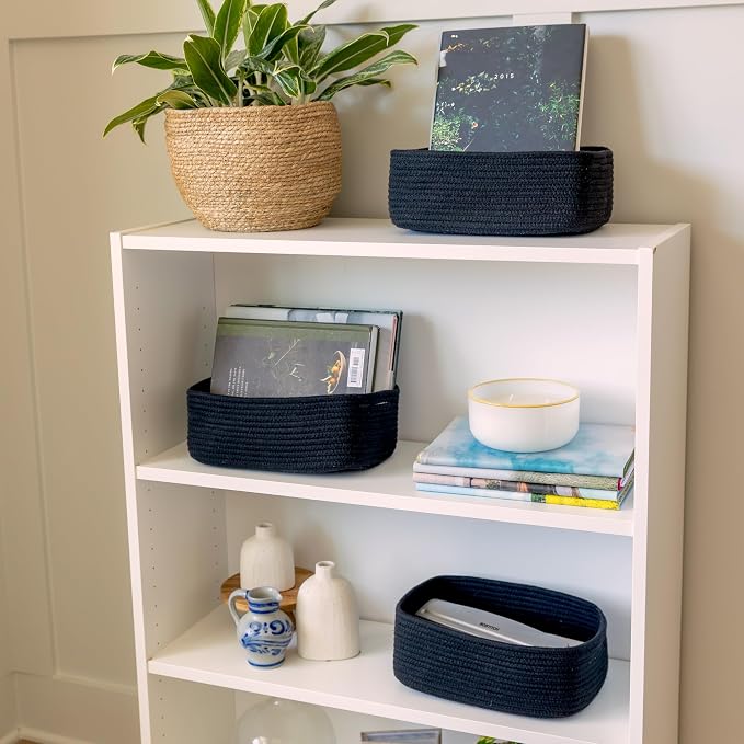 NaturalCozy 11.8"x8"x4.5” Rectangle Storage Baskets - Image 3