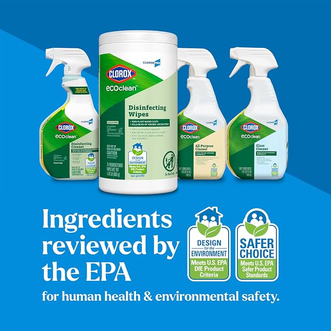 CloroxPro Clorox EcoClean Disinfecting Wipes, Antibacterial Disinfectant - Image 9