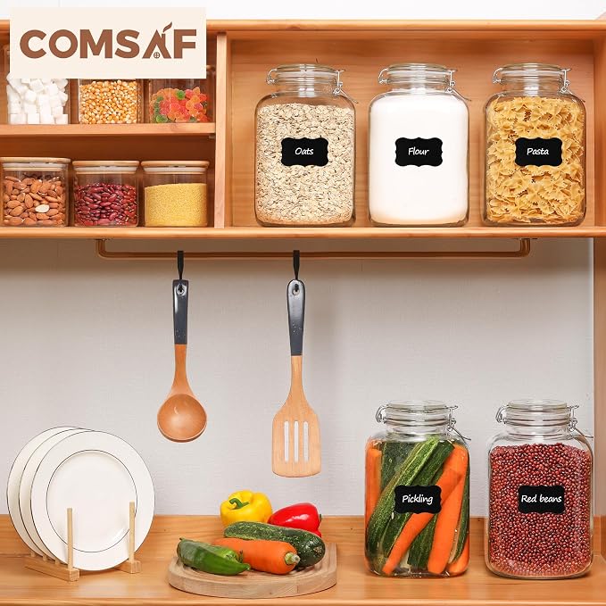 ComSaf 1 Gallon Glass Jar with Lid, Flour Sugar Storage Containers 128oz - Image 5
