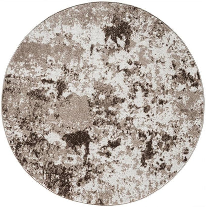 Keen Home Design Area Rugs - 5ft Round Non-Shedding, Abstract Rugs for Kitchen, Living Room, Bedroom, Dining Room, Entryway - Size: 5'3" Round, Multi