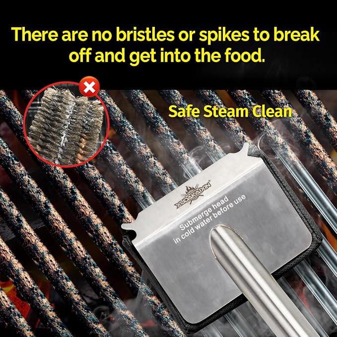 Grill Brush Bristle Free, Unique Wave pad - Image 5