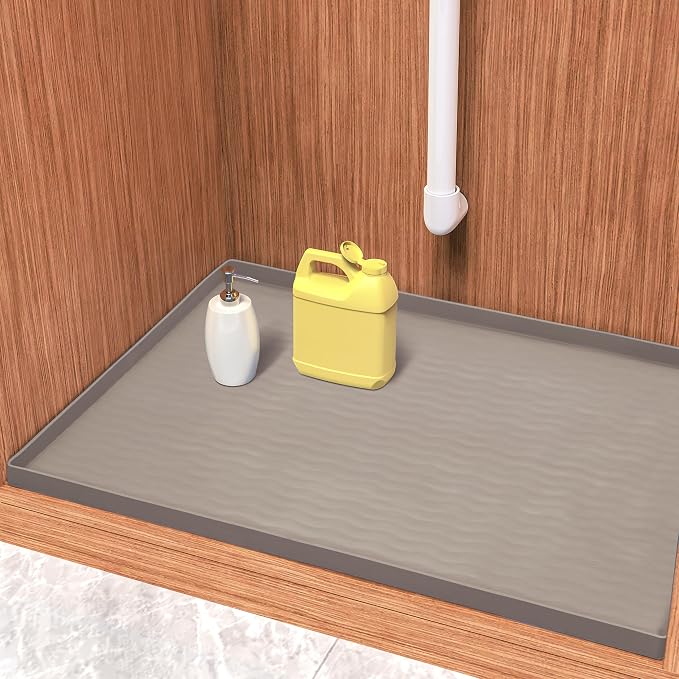 URMONA Waterproof Silicone Under Sink Mat 22'' x 22'' Shelf Liner by URMONA