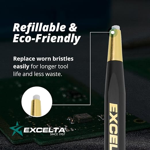 Excelta 267 Fiberglass Scratch Brush, Retractable and Refillable Pen Style Tool - Image 3