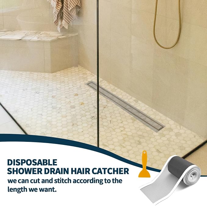 4.7 Inch x 33 FT Disposable Shower Drain Screen Self-Adhesive Stickers - Image 7