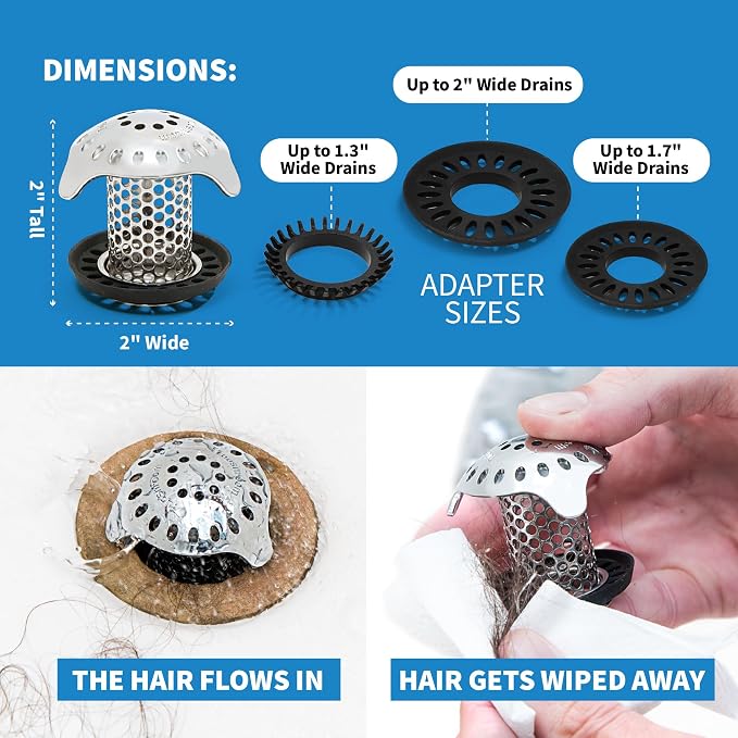 TubShroom Ultra Revolutionary Bath Tub Drain Protector Hair - Image 9
