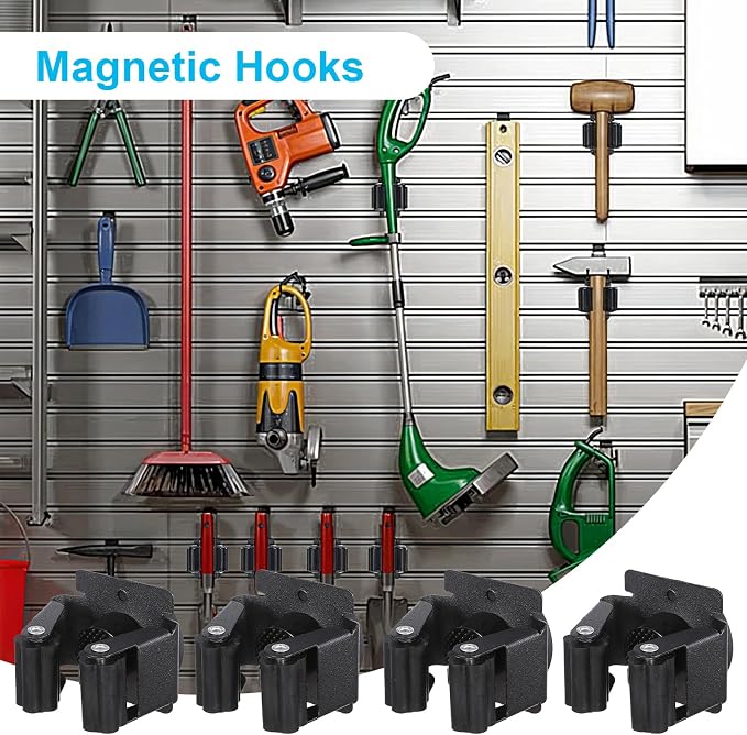 4PCS Magnetic Mop Broom Holder – Heavy Duty, Anti-Slip Wall Mount - Image 7