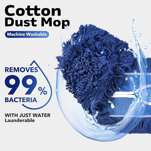 MATTHEW CLEANING 36'' Industrial Strength Cotton Dust Mop Refill Washable - Image 2