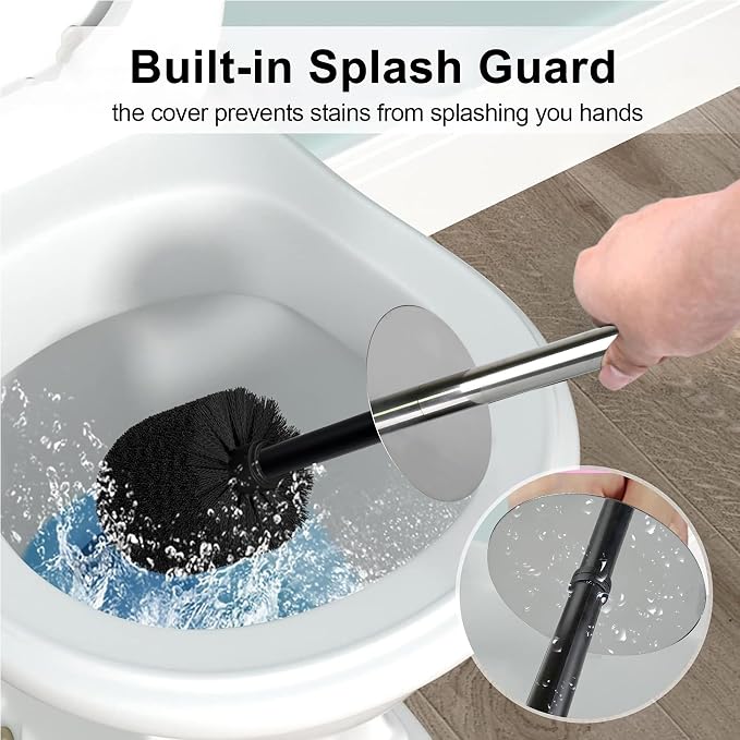 Toilet Brush and Holder Set for Bathroom, Stylish and Durable Cleaning Tool - Image 4