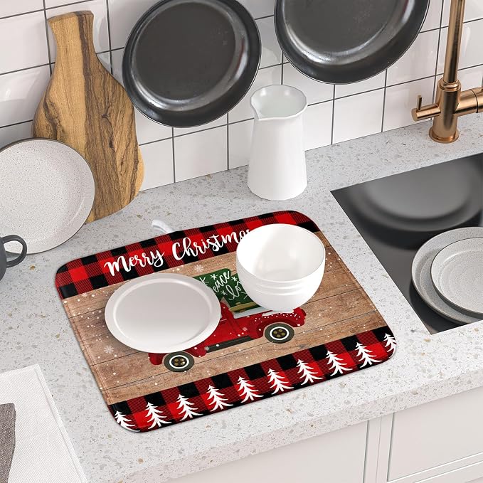 Christmas Dish Drying Mat 16 x 18 Inch - Image 6