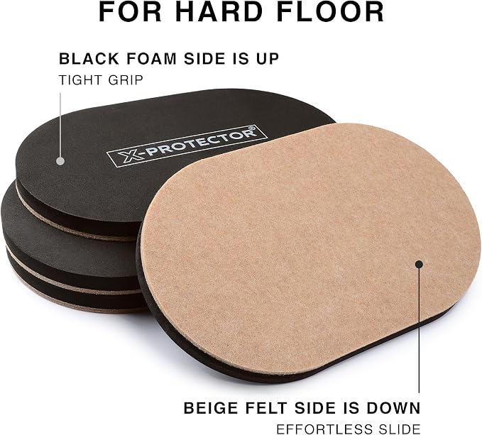 X-Protector Felt Furniture Sliders Hardwood Floors - Image 4