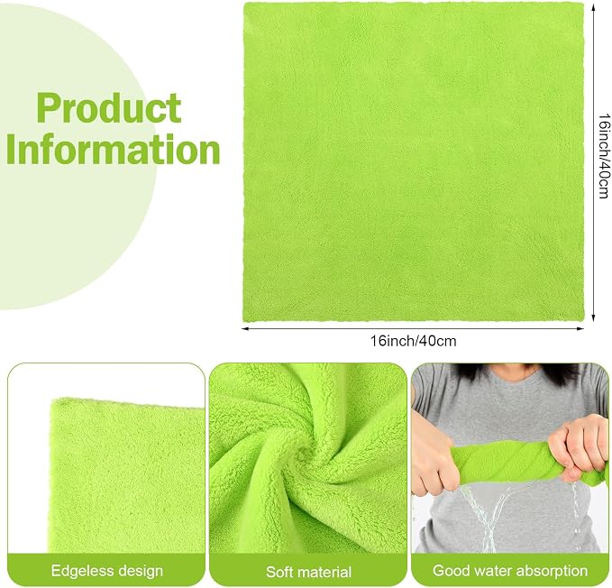 Tallew 16 Pcs Car Microfiber Towels Buffing Drying Wash Cleaning Cloths Plush - Image 3