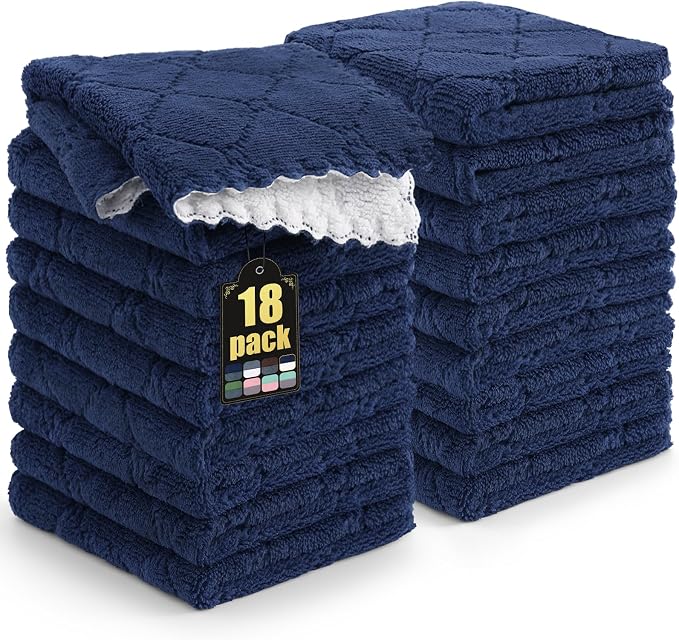 Mordimy 18 Pack Kitchen Cloths Dish Towels, Super Soft and Absorbent Dish Cloths by Mordimy
