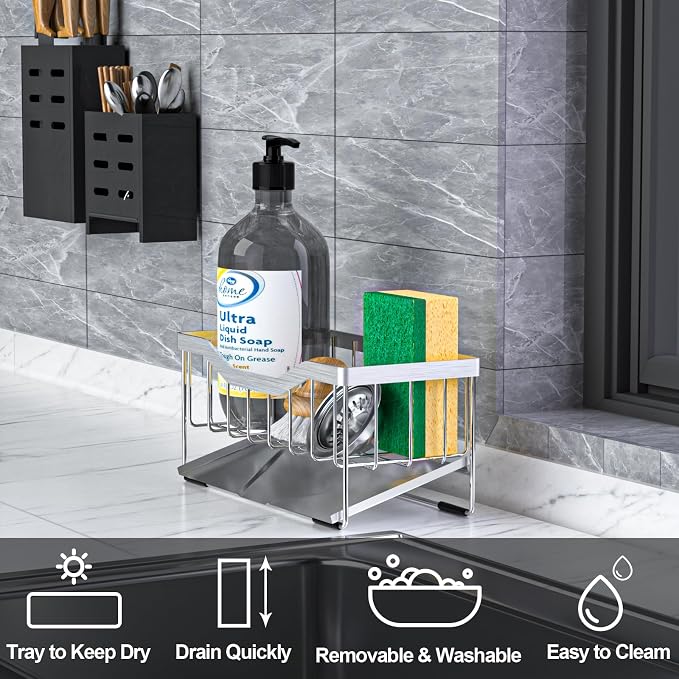 Vanwood Sponge Holder for Kitchen Sink - Image 3
