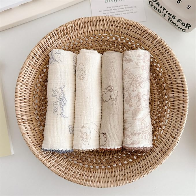 BuLuTu 100% Cotton Muslin Kitchen Towels - Image 2