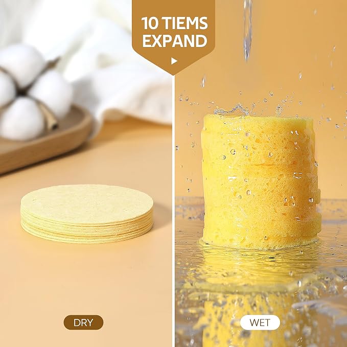 GAINWELL 200PCS Compressed Facial Sponges, - Image 4