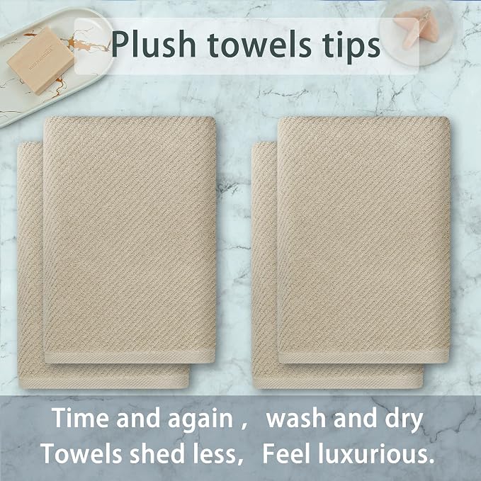 VOOVA & MOVAS Bath Towel Set, Large 30" x 56" - Image 3