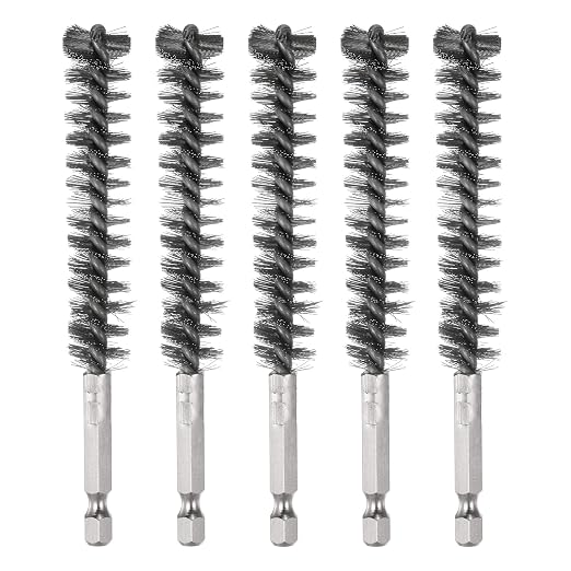 HARFINGTON 5Pcs Bore Brush Stainless Steel 14mm Dia Cleaning Twisted Wire Brush by HARFINGTON