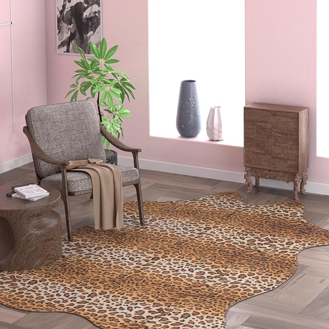 MACEVIA Leopard Rug Cheetah Print Rugs Western Decor - Image 2