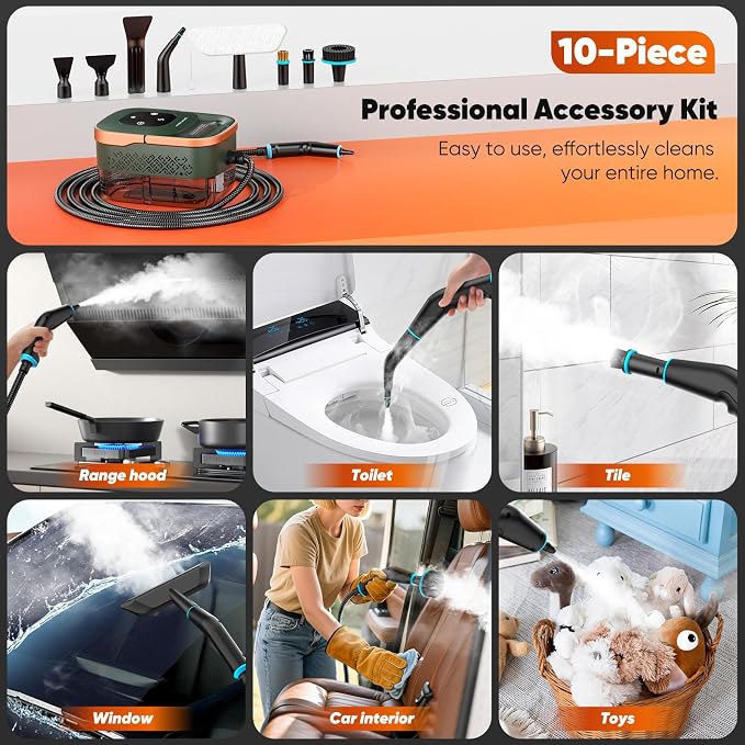 Steam Cleaner, 2500W Home Handheld Grout Steam Cleaning Machine - Image 7
