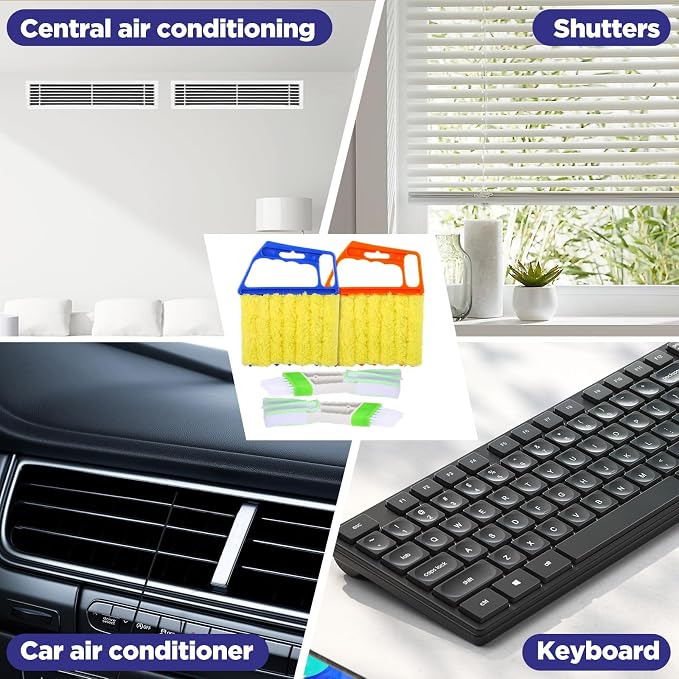 4 Pcs Blind Cleaner Tool 7 Finger Microfiber Window Blind Duster - Image 3