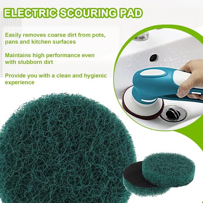16pcs Kitchen Pads Power Scrubber Pads Set Electric Scrubber Replacement - Image 4