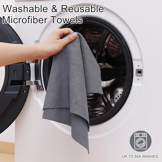 Homaxy Tear Away Dish Cloths Rolls, 40 Sheets-11.8" X 11.8", Reusable Washable - Image 6