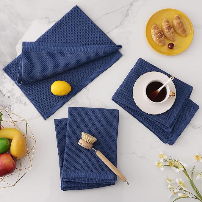 Homaxy 100% Cotton Waffle Weave Kitchen Dish Towels, Ultra Soft Absorbent Quick - Image 7