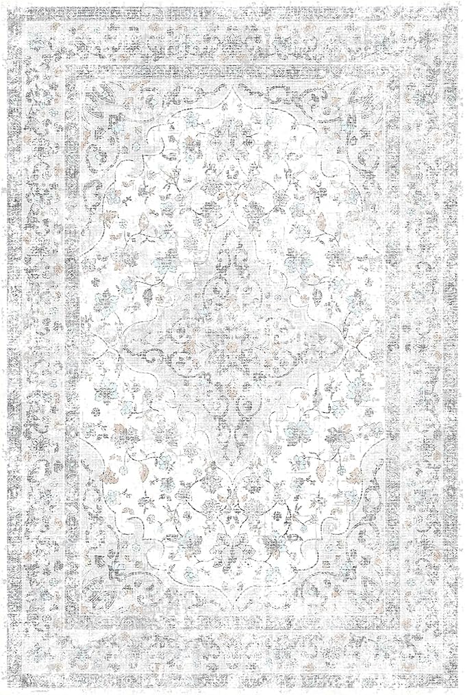 Area Rugs 5x7, Washable Grey Rugs - Image 4