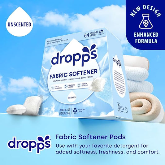 Dropps Laundry Fabric Softener Pods, Unscented - Image 2