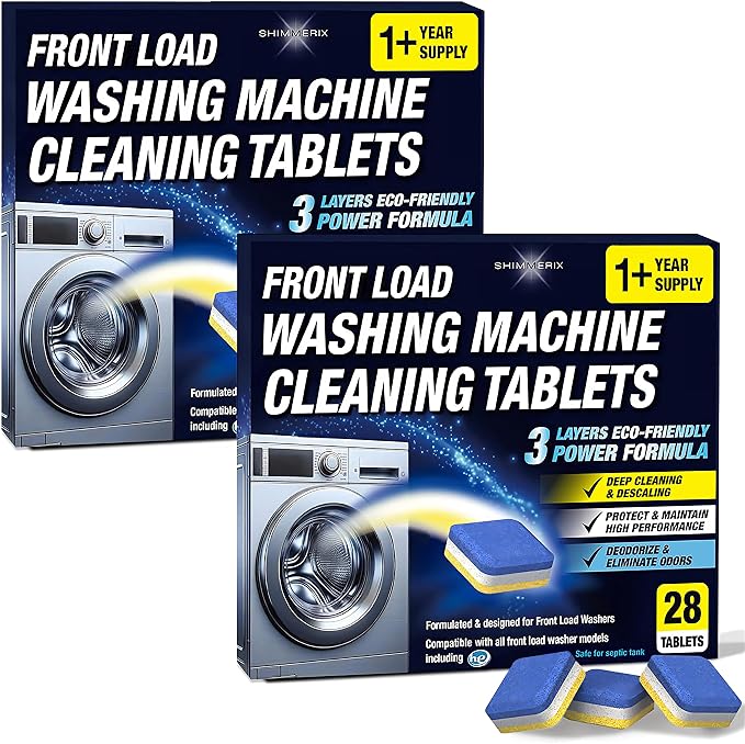 Washing Machine Cleaner Tablets 56 Pack by SHIMMERIX