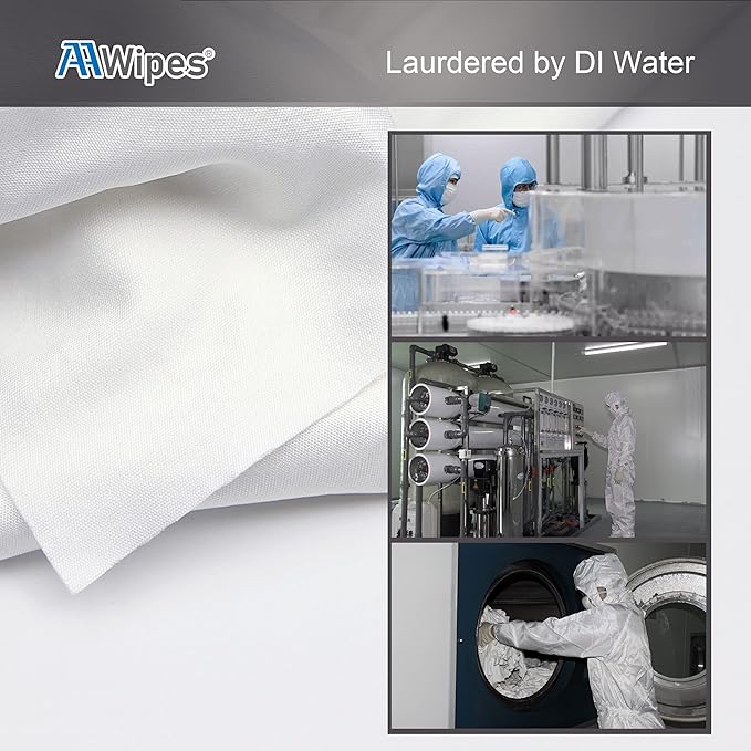AAWipes Cleanroom Cloth Wipes 6"x6" Double Knit 100% Polyester Wipers Lint Free - Image 6