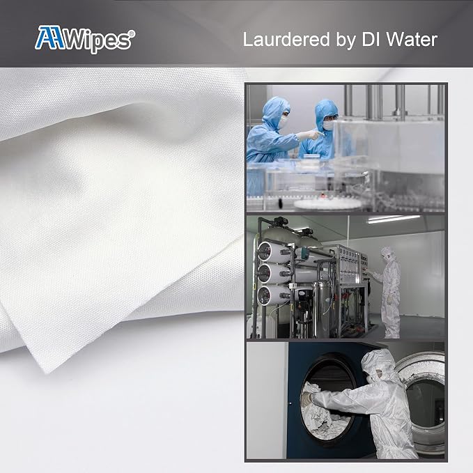 AAWipes Cleanroom Polyester Wipers 4"x4" Double Knit 100% Polyester Wipes Lint - Image 5
