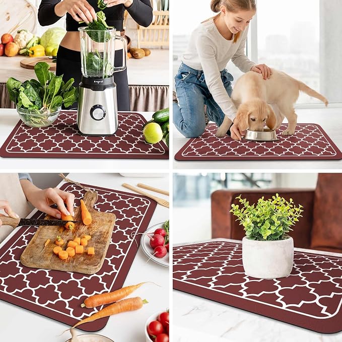 WISELIFE Dish Drying Mat Super Absorbent Drying Mat Large Dish Drying Mats - Image 6