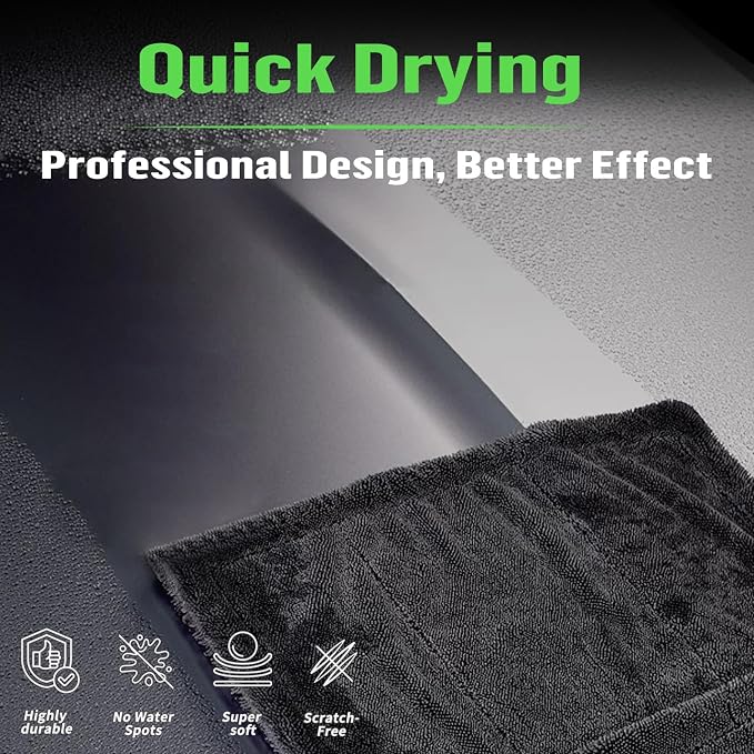Bath Wipes Shower Cleaning Cloths, Premium Car Drying Towel | Ultra Absorbent - Image 2