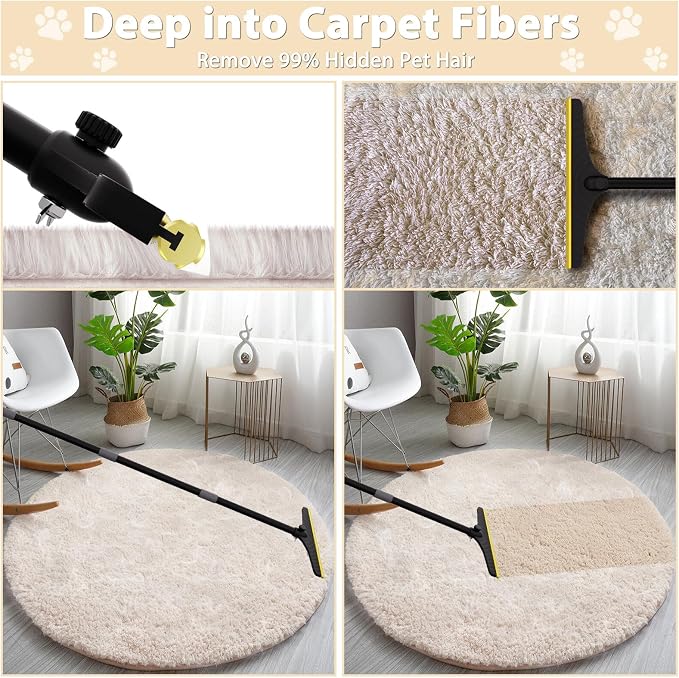 B-Land Carpet Rake for Pet Hair Removal, Reusable Pet Hair Remover - Image 2