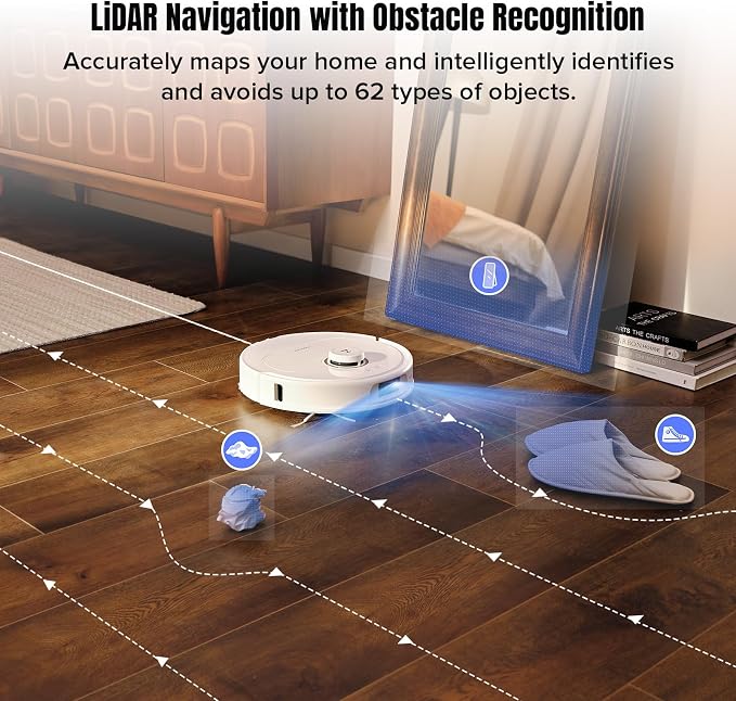 roborock Qrevo MaxV Robot Vacuum and Mop, FlexiArm Design, Hot Water Re-Wash & - Image 5