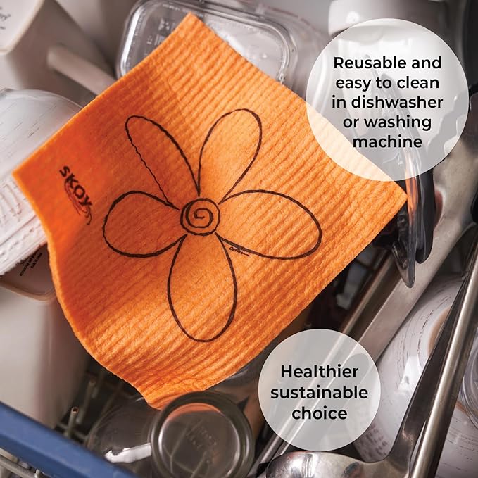 Skoy Cloth, Reusable Cleaning Cloths, Planet-Friendly, Dishwasher and Dryer-Safe - Image 4