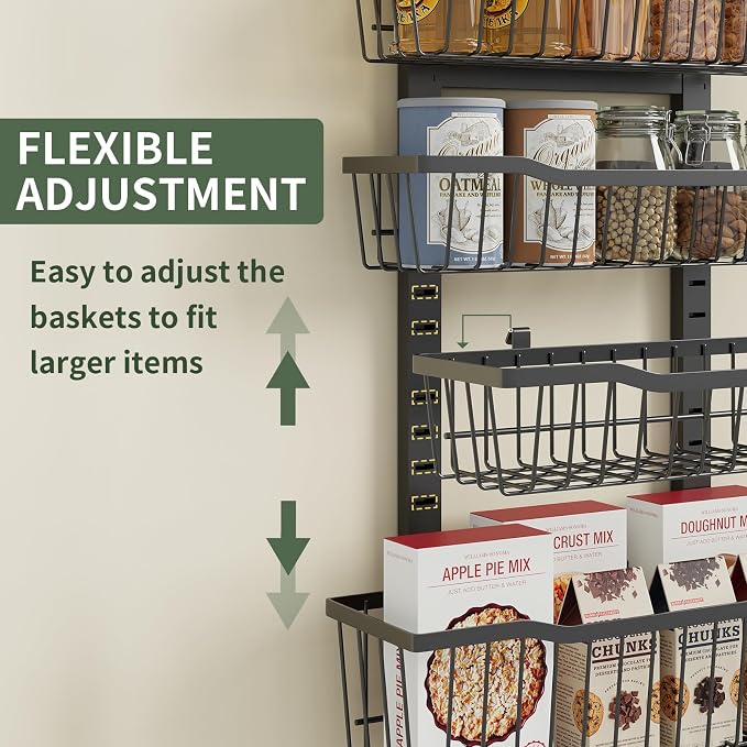 Over The Door Organizer，8-Tier Over The Door Pantry Organizer - Image 3