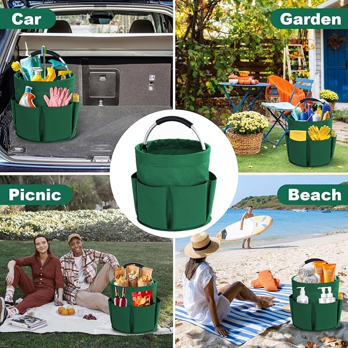 Cleaning Caddy with Handle, Cleaning Products Organiser, 17L Foldable Storage - Image 7
